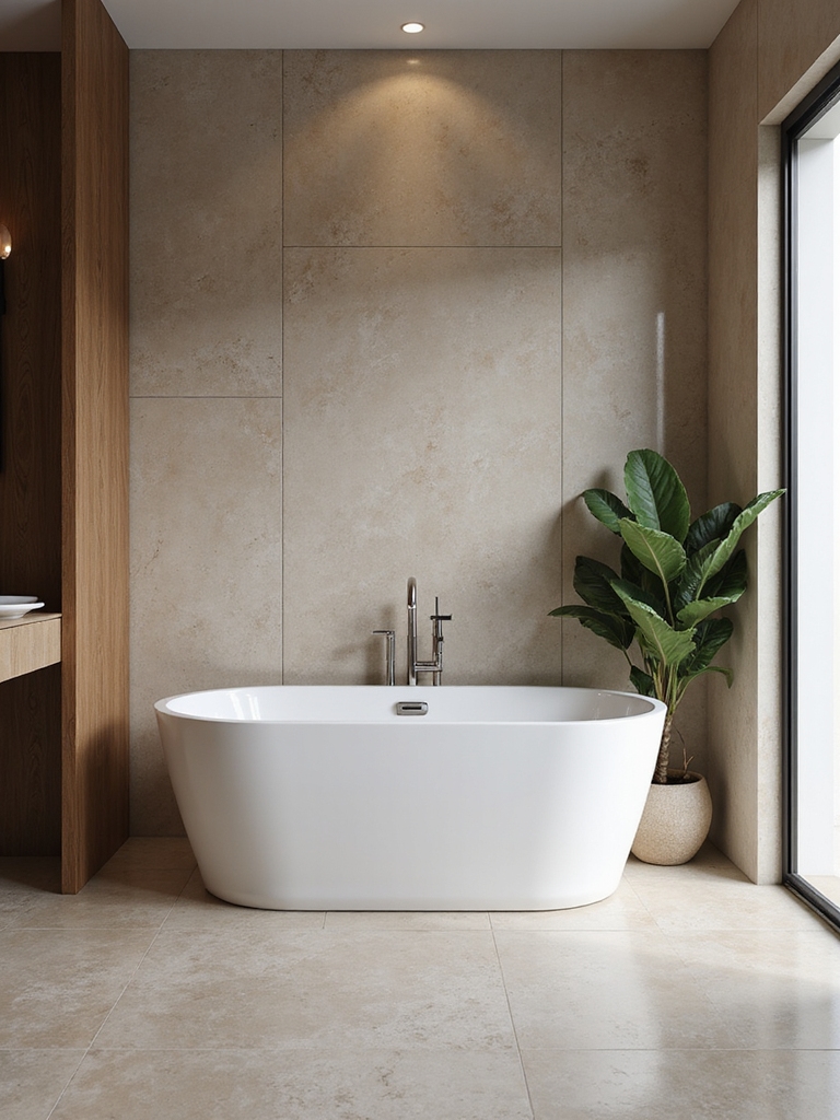 serene bathtub sanctuary design