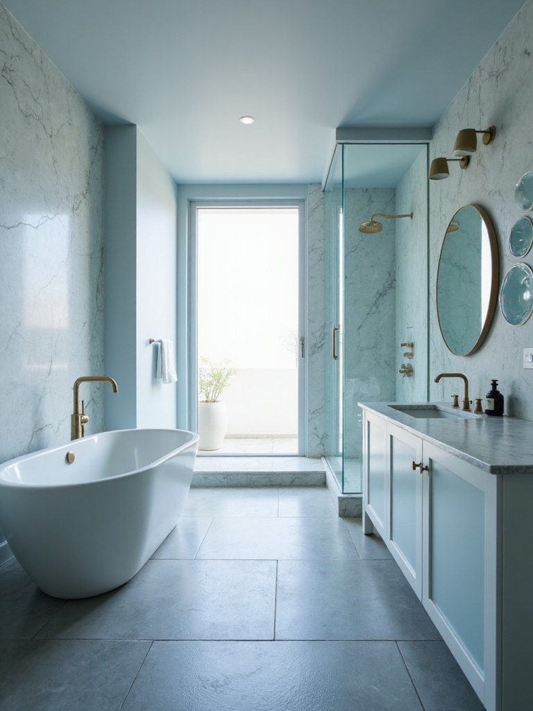 serene blue bathroom designs