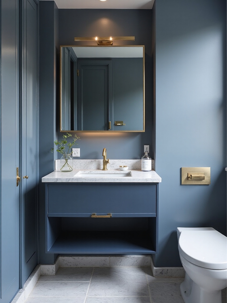 serene blue gray bathroom design
