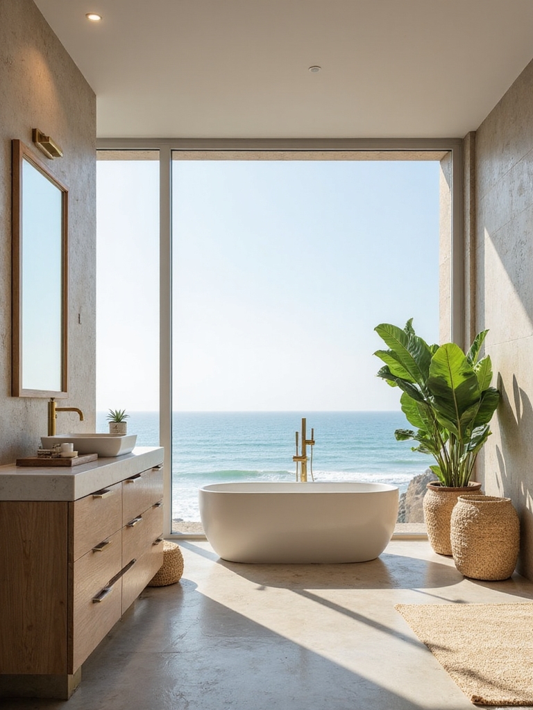 serene coastal bathroom designs
