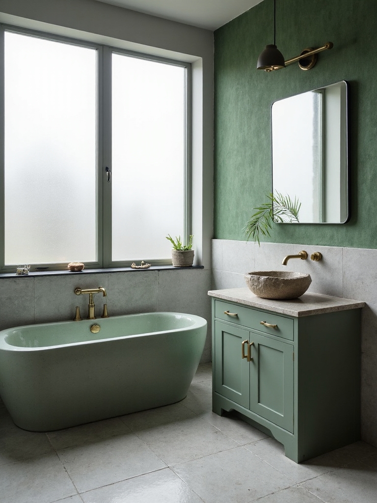 serene grey and green sanctuary