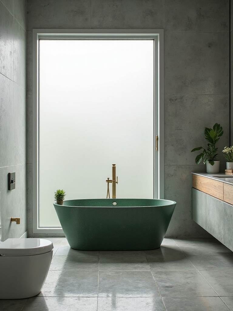 serene grey green bathroom harmony