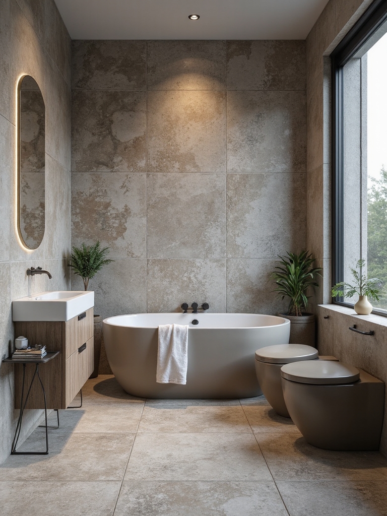 serene low maintenance bathroom tiles