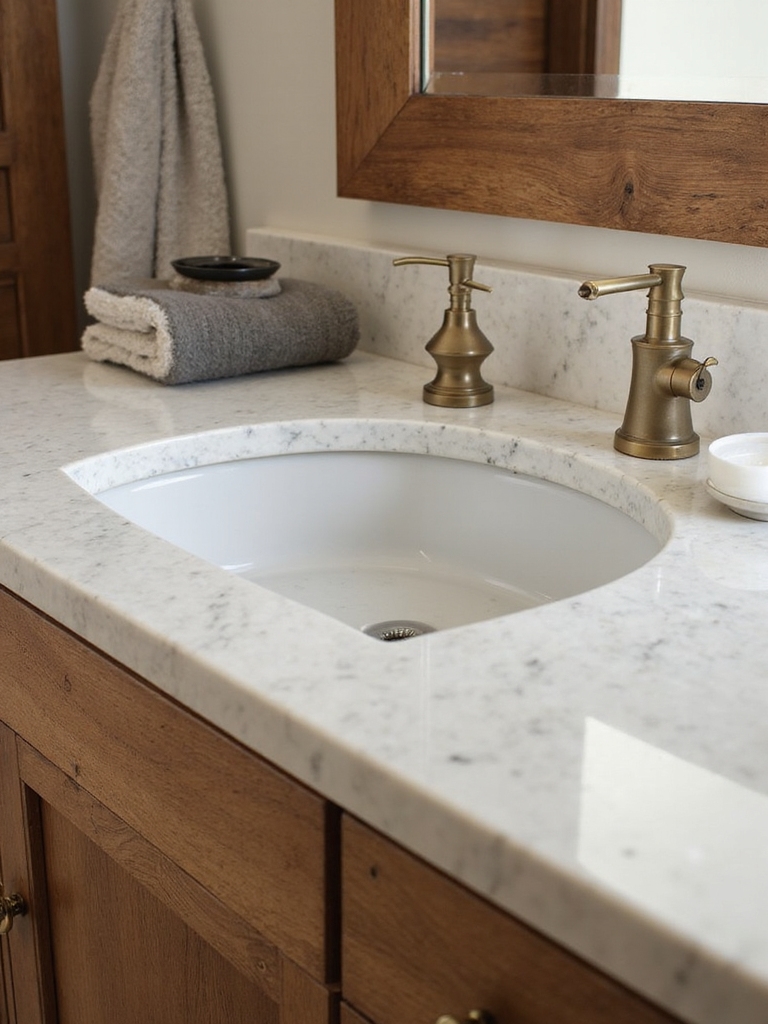 serene minimalist countertop decor