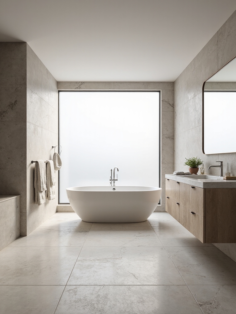 serene neutral bathroom design