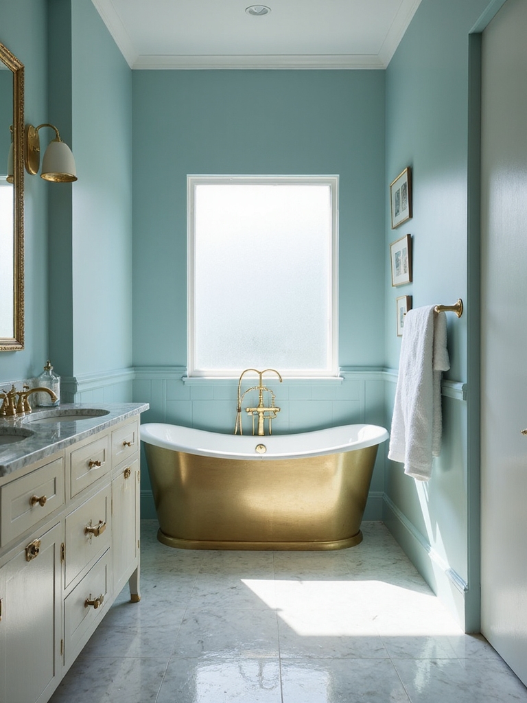 serene sea glass bathroom elegance