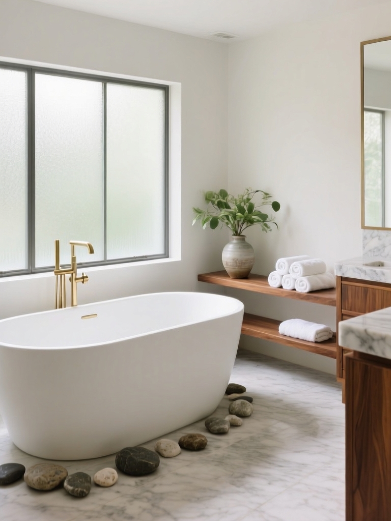 serene spa bathroom decor
