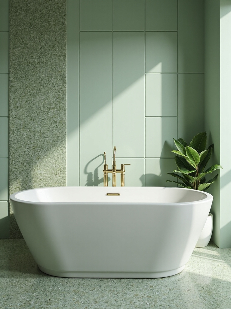 serene spa like green tones