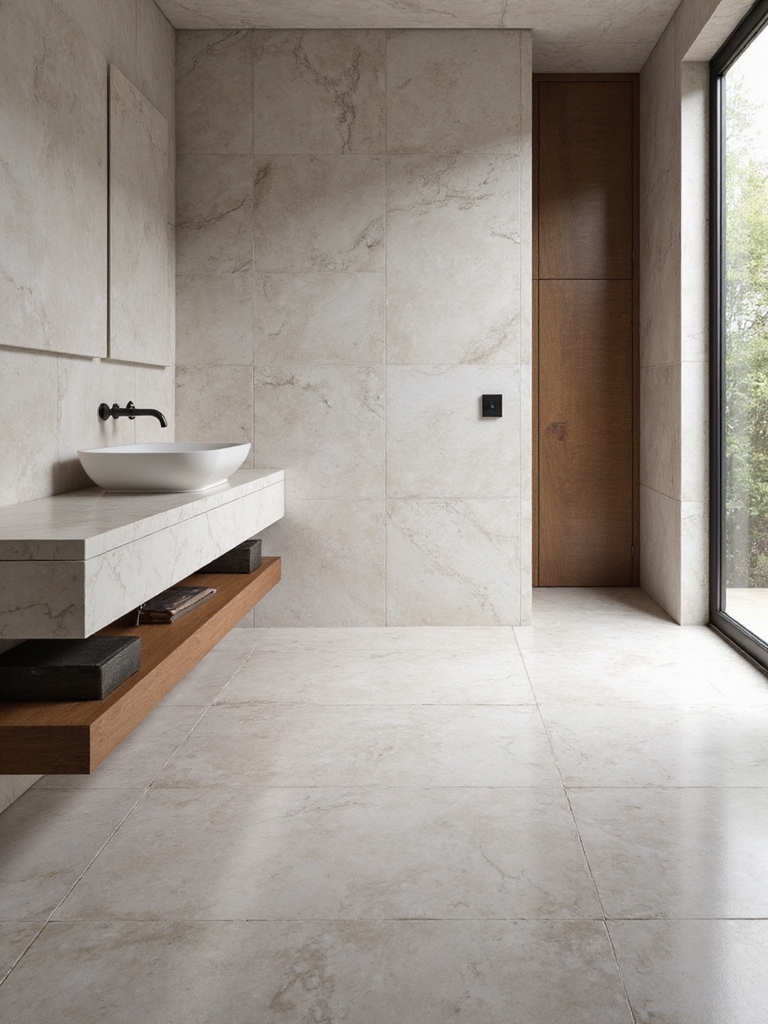 sleek bathrooms fewer grout lines