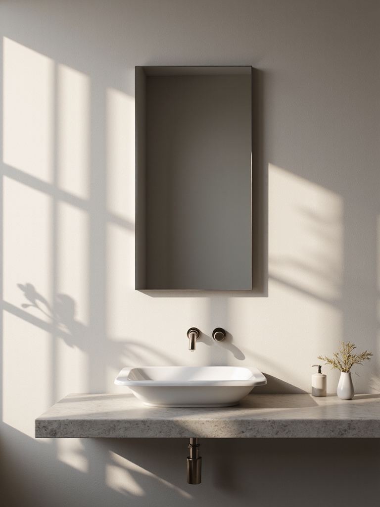 sleek minimalist bathroom mirrors