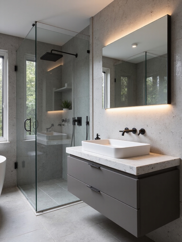 sleek modern bathroom designs