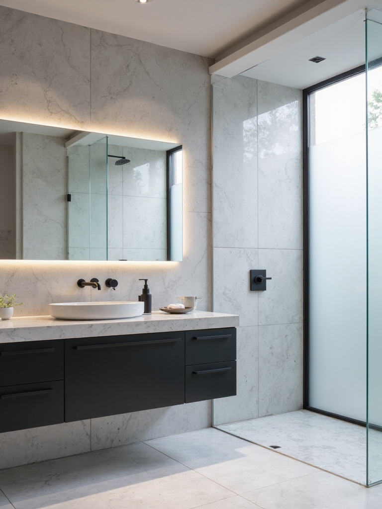 sleek modern bathroom fixtures
