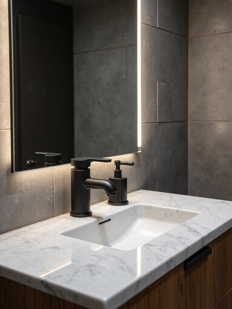 sleek sophisticated bathroom elegance