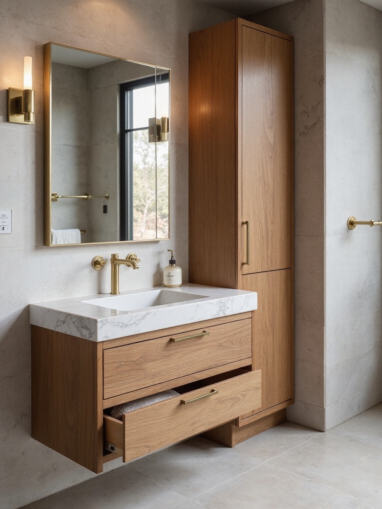 smart storage for small bathrooms