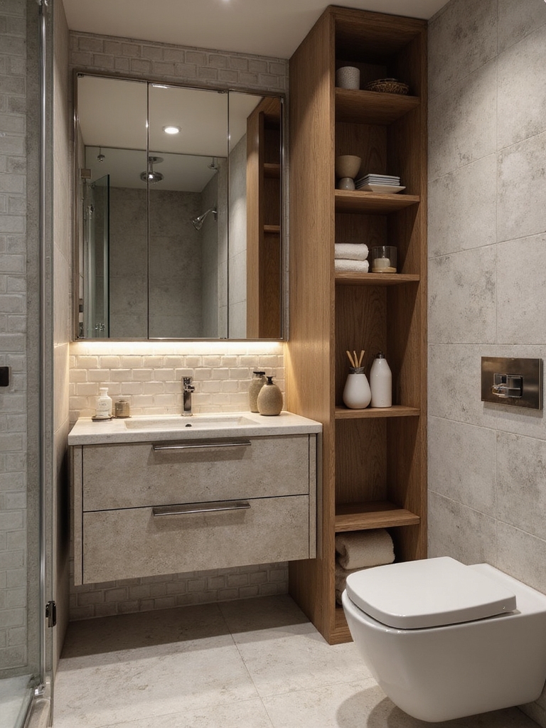 smart storage for small baths