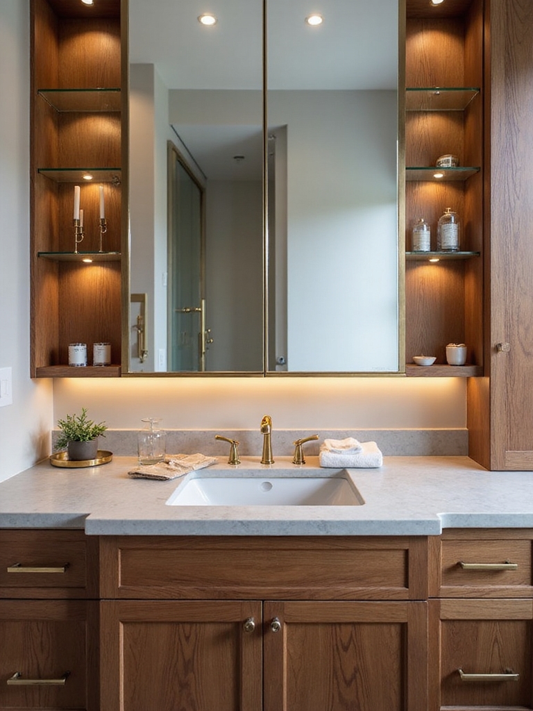 smart storage mirror cabinets