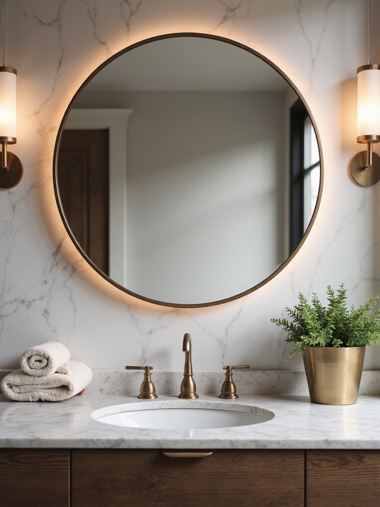 soft elegance through round mirrors