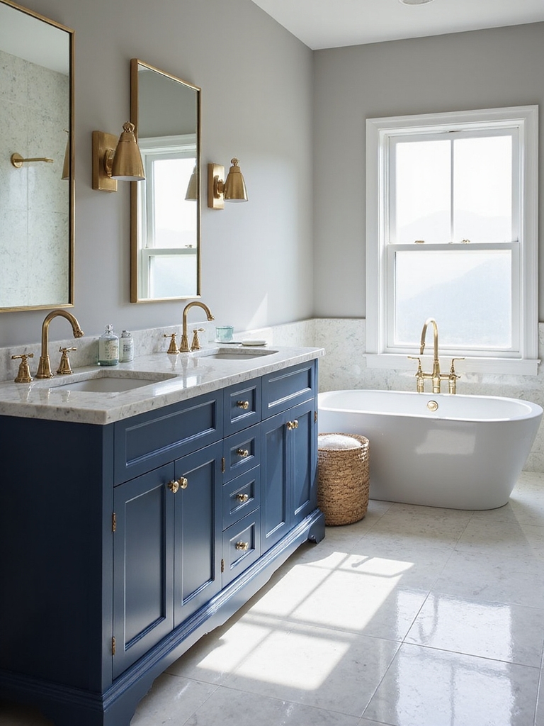 sophisticated double sink vanity design