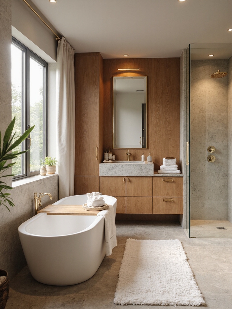 spa inspired bathroom layout design