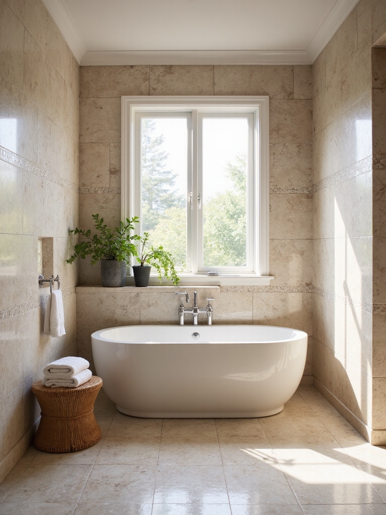 spa inspired tub tile ideas