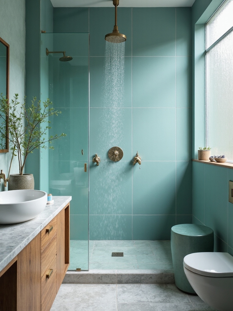 spa like rain shower setup