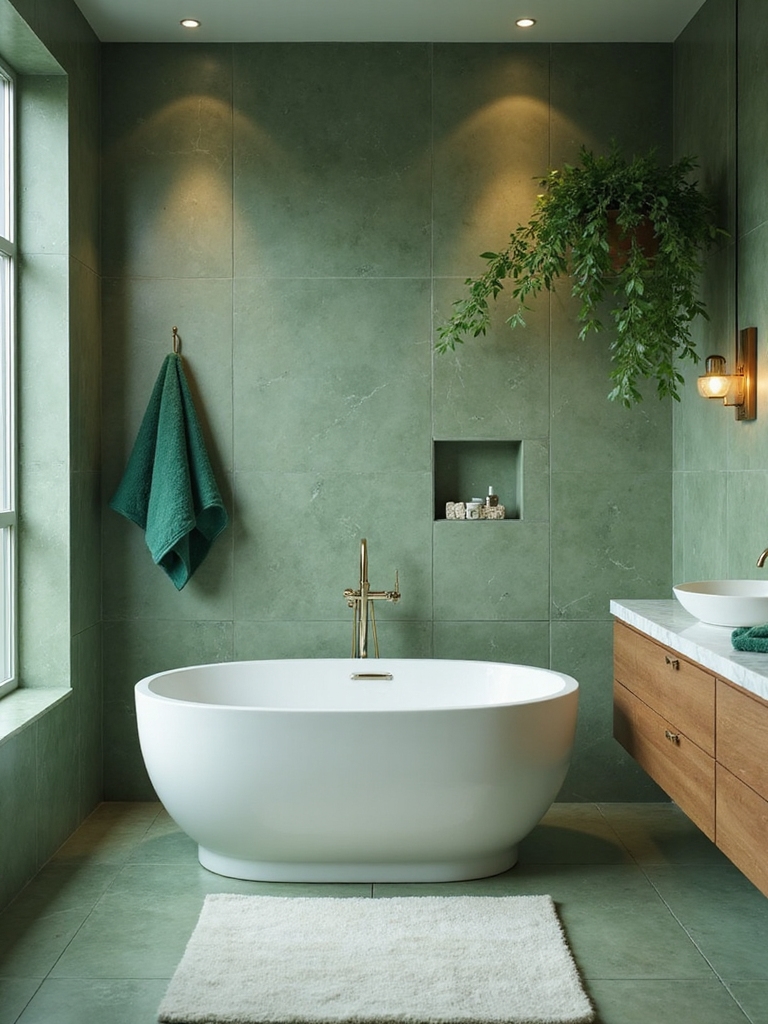 spa like serene green retreat