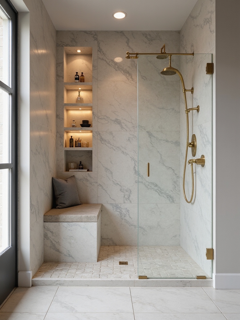 spa like shower nook essentials
