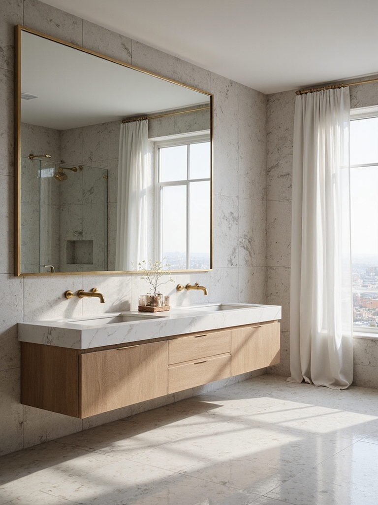 spacious bathroom mirror designs