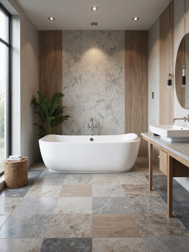 stunning bathroom floor designs