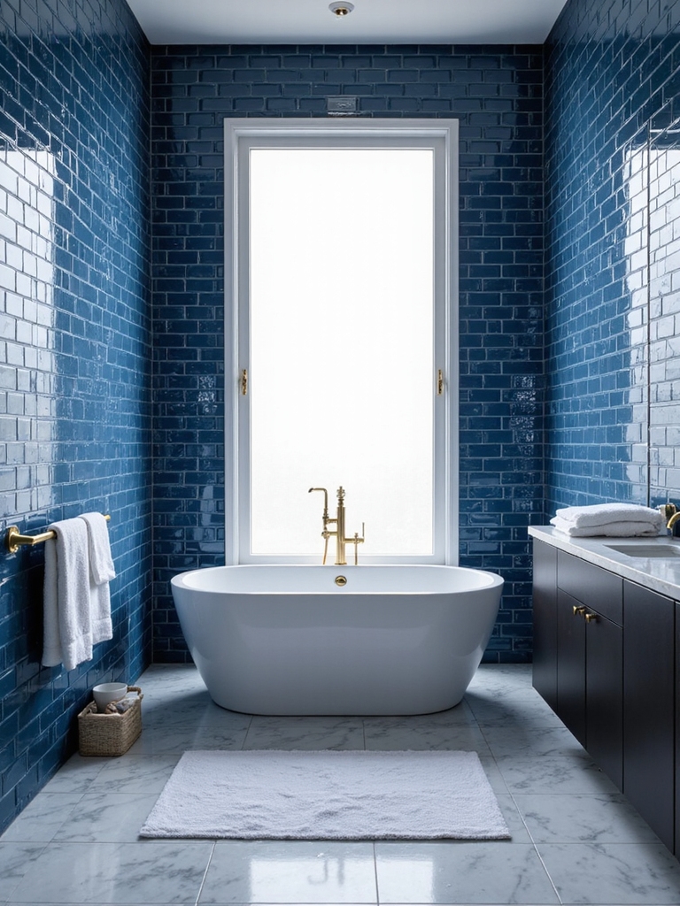 stunning blue tile bathrooms