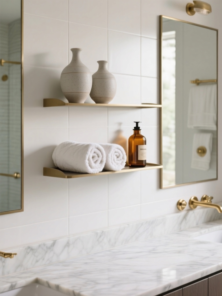 stylish bathroom shelf decor