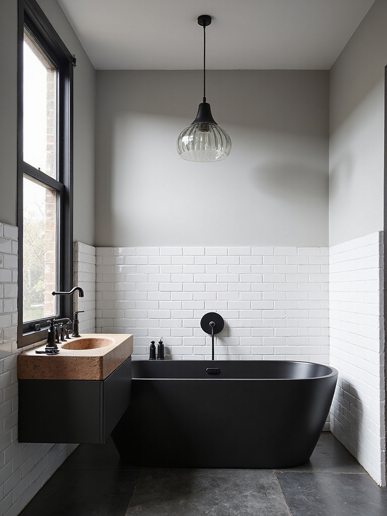 stylish black and white bathrooms