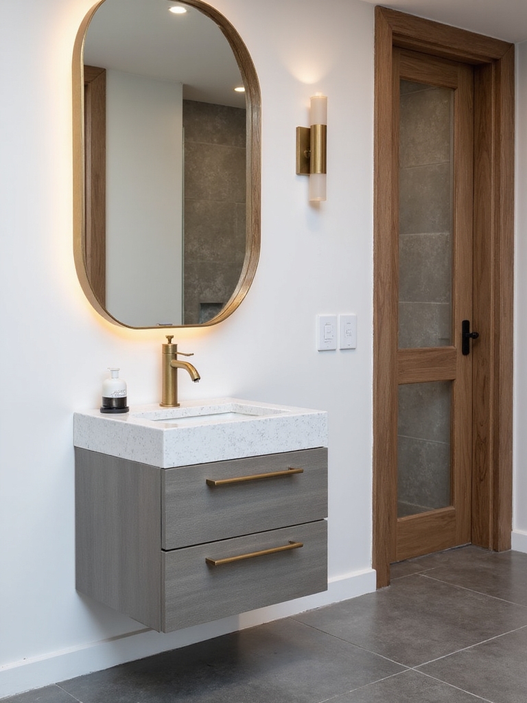 stylish compact functional bathroom