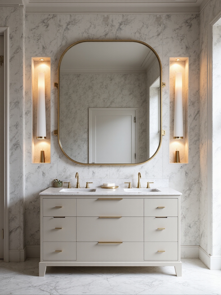 stylish dual bathroom vanities