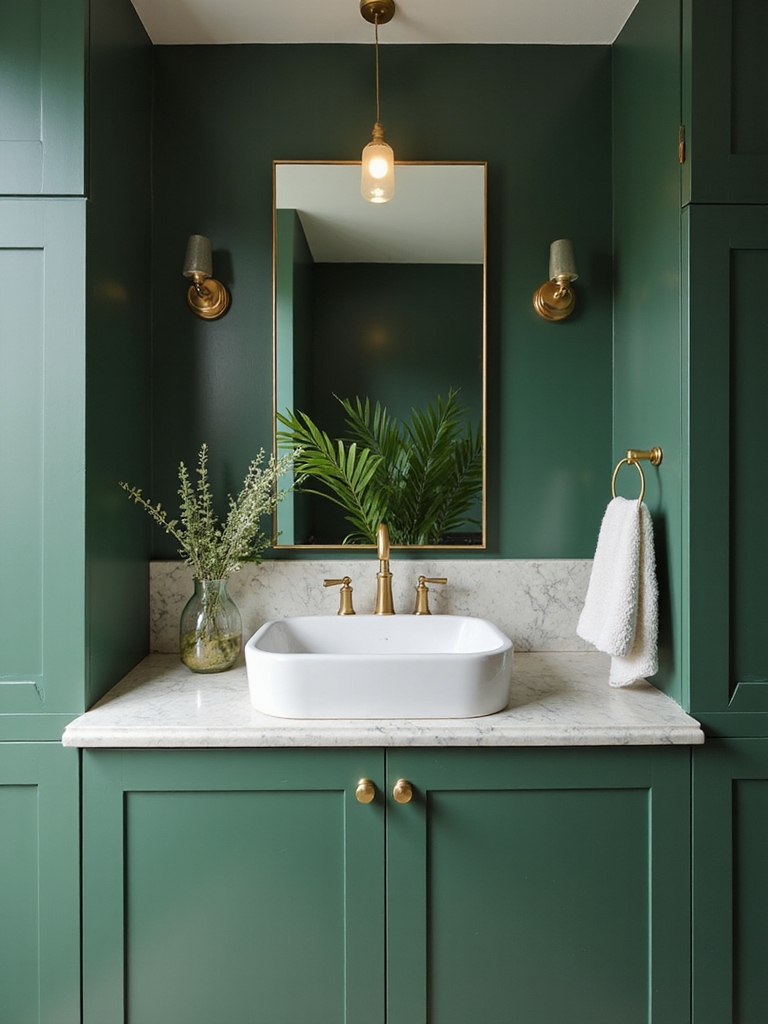 stylish green bathroom designs