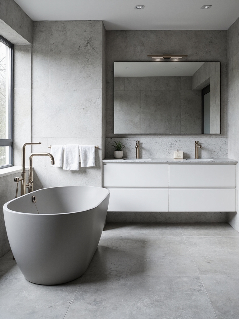 stylish grey and white bathrooms