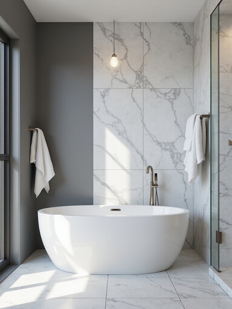 stylish grey and white bathrooms