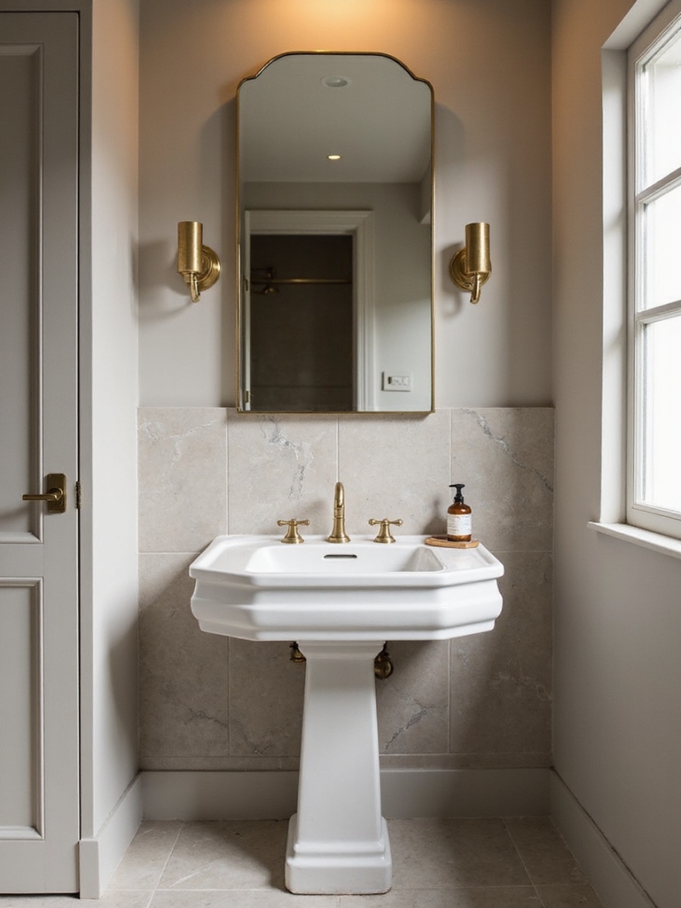stylish half bathroom designs