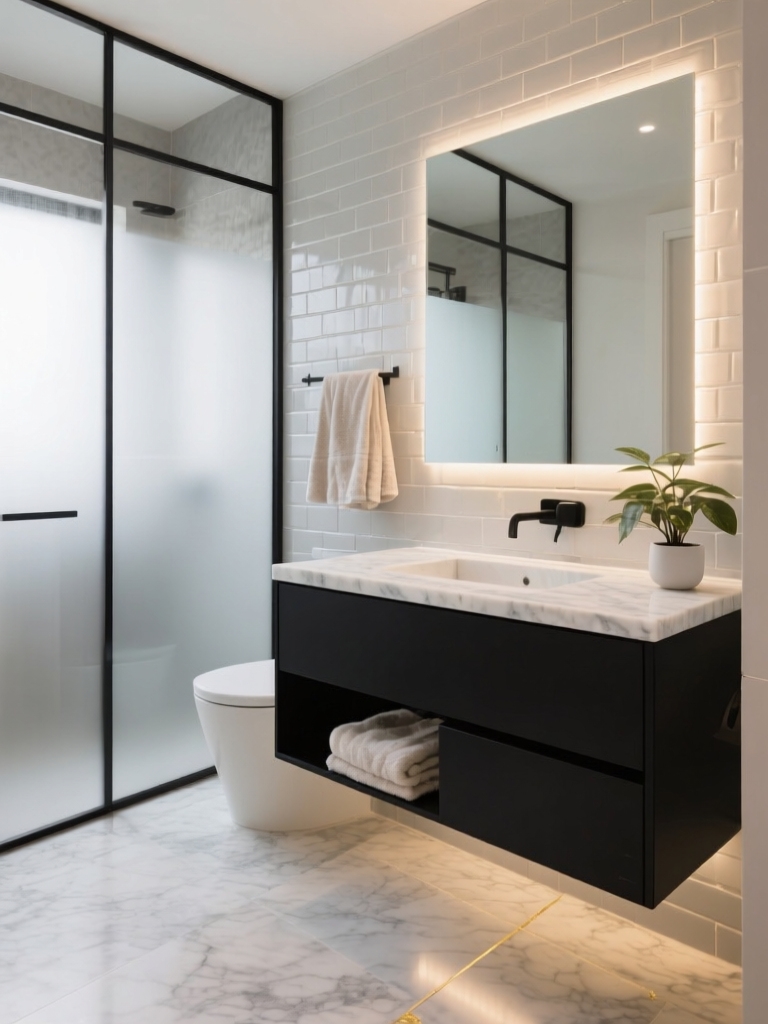stylish renter friendly bathroom decor