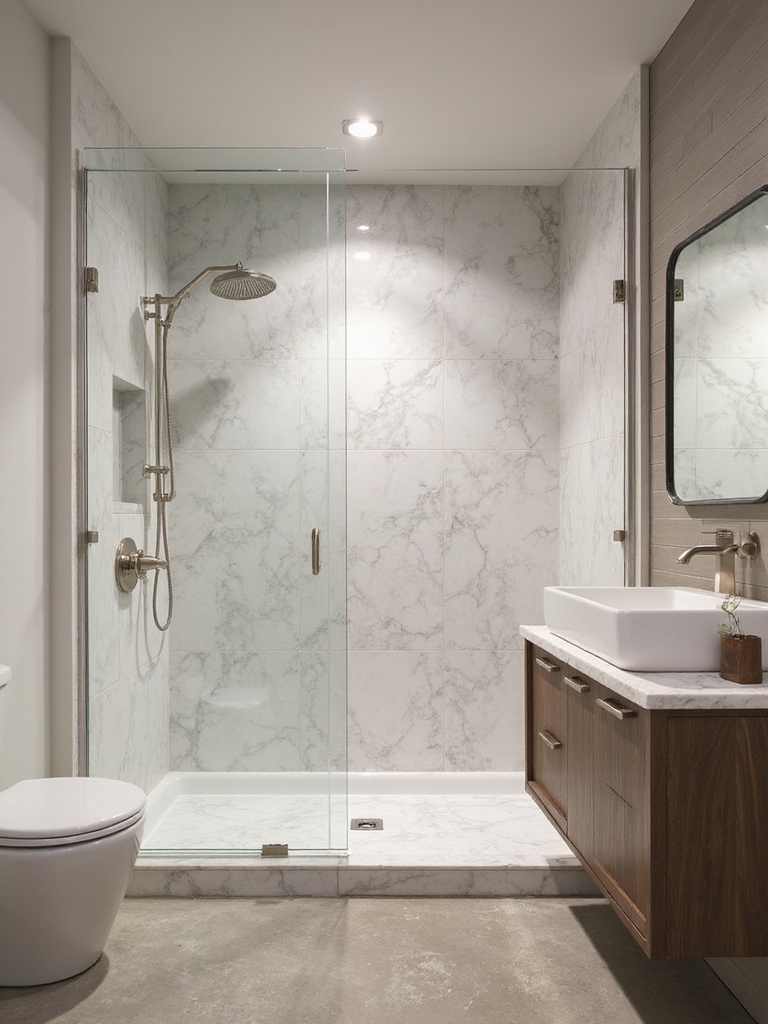 stylish walk in shower remodel
