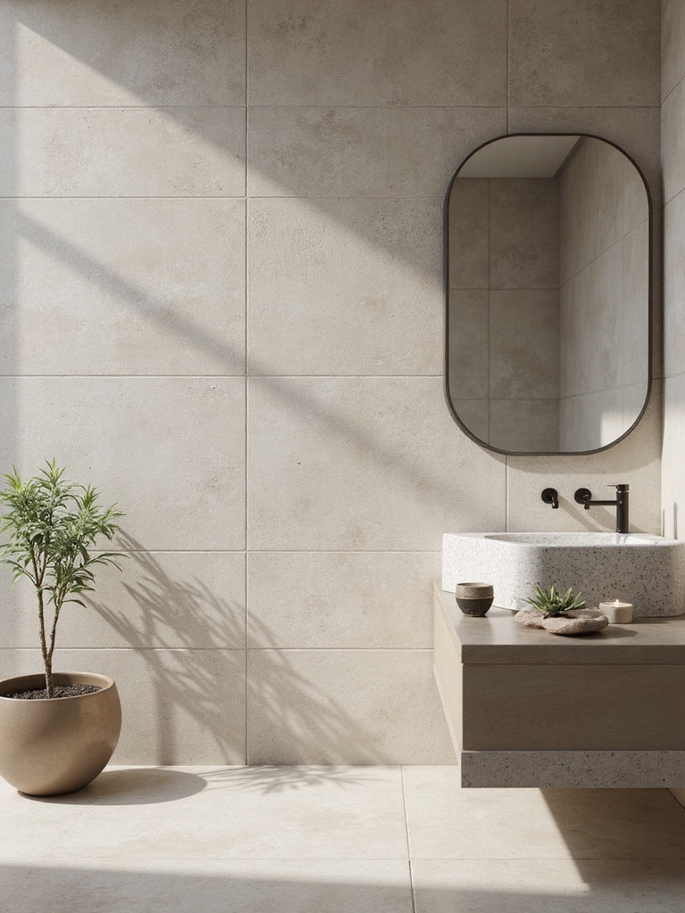 subtle textured bathroom elegance