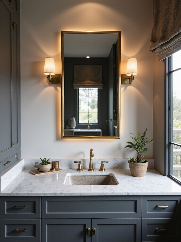task focused layered vanity lighting