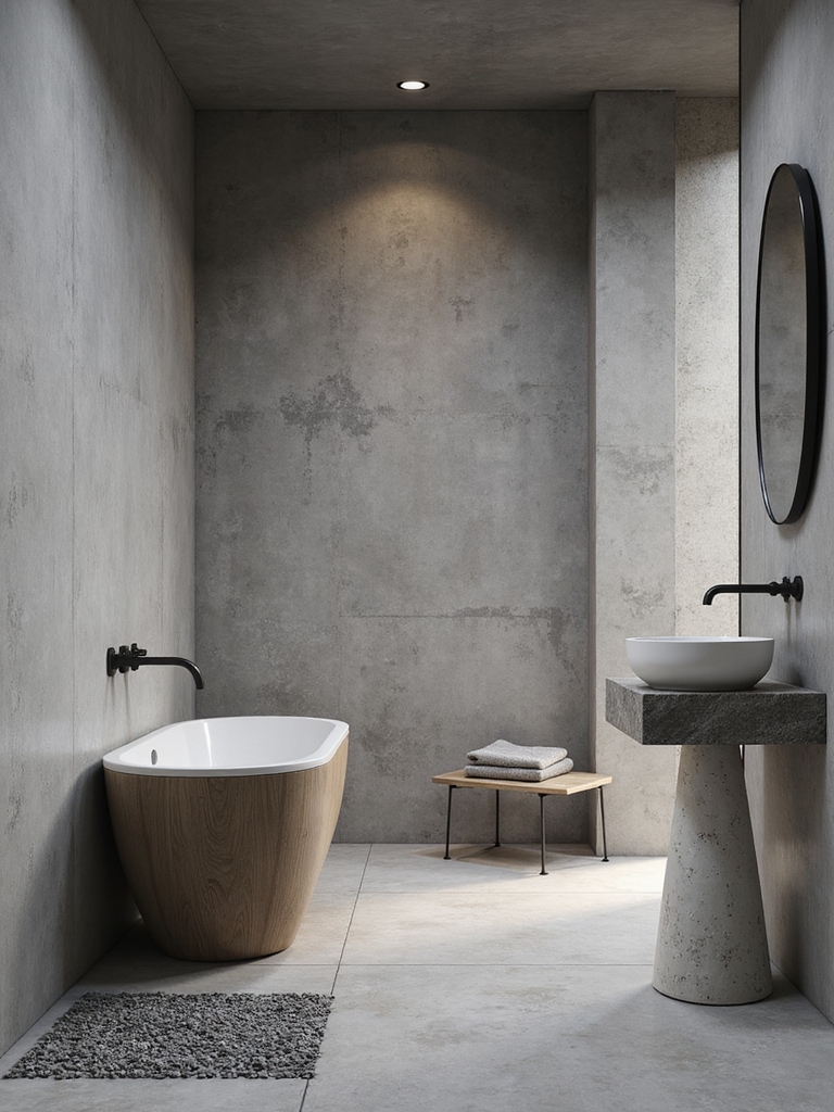 textural contrasts for depth