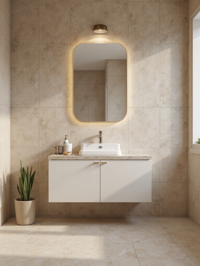 texture choices for bathrooms