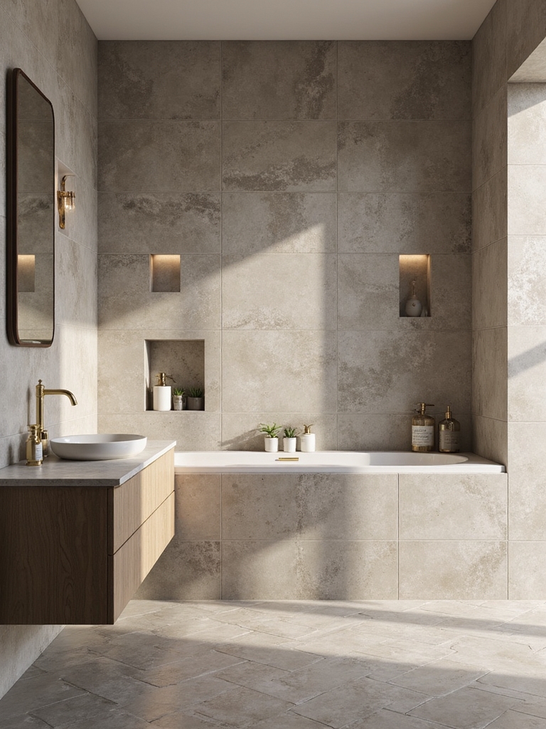 textured tiles create warmth