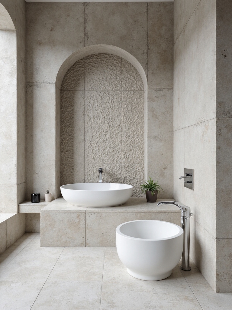 textured tiles enhance bathrooms