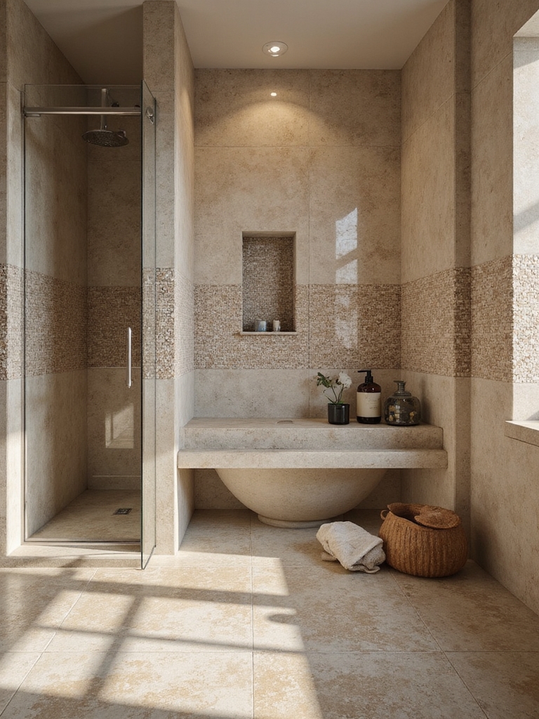 textured tiles enhance showers