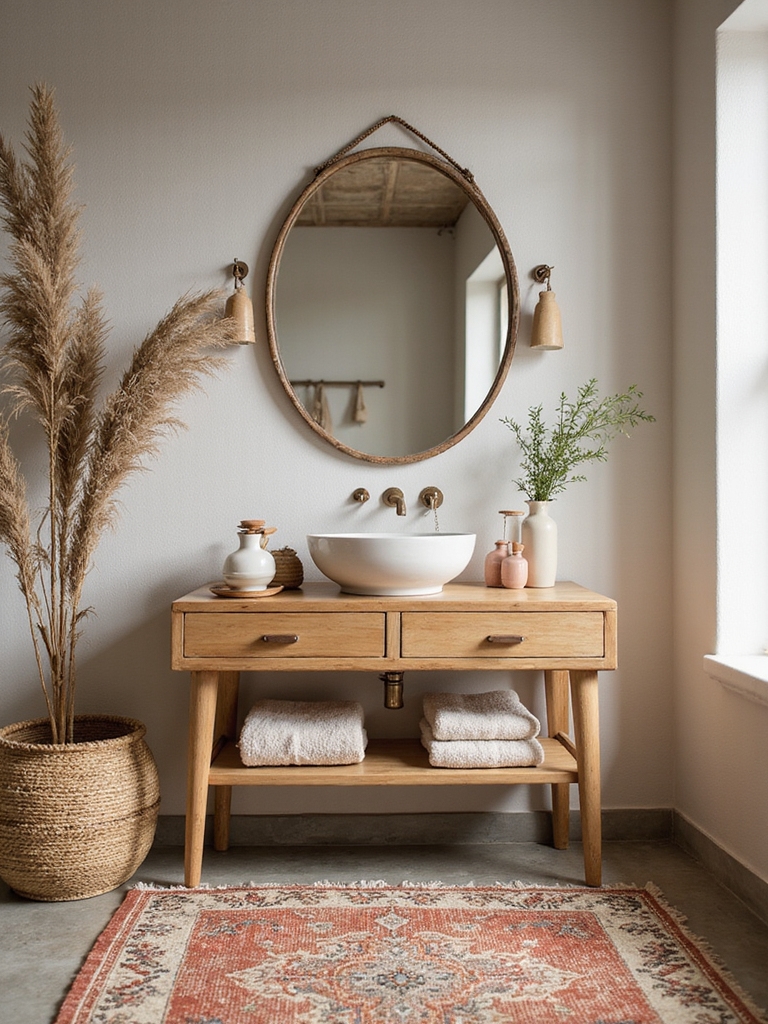 textured warmth for bathrooms