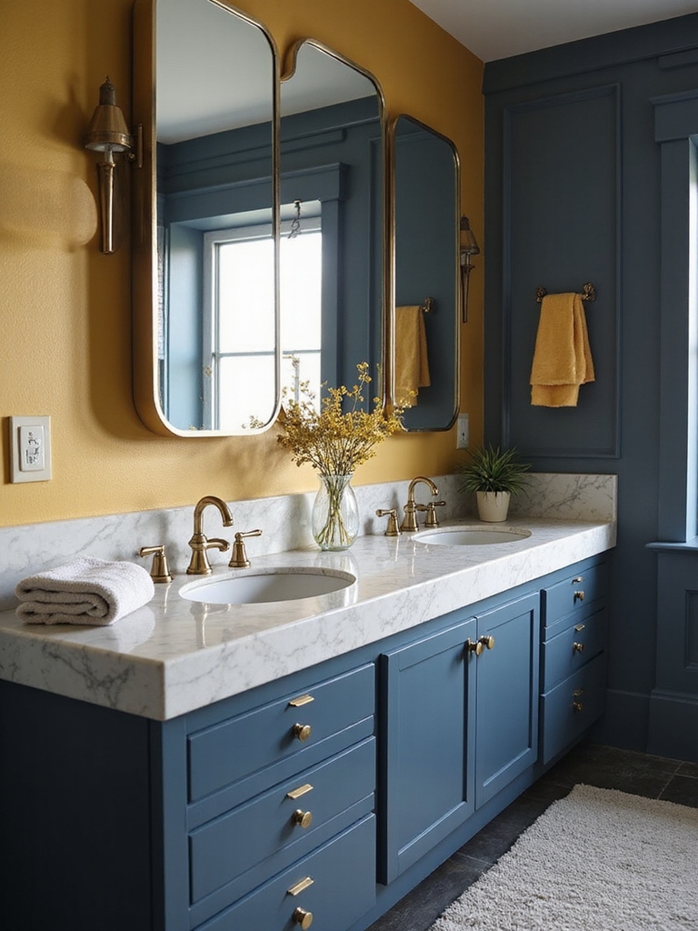 timeless blue and yellow balance