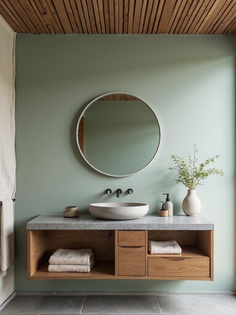 timeless earthy bathroom textures